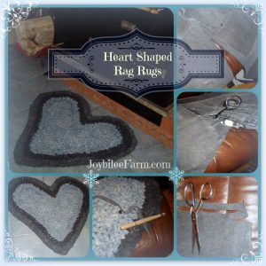 Heartshaped rag rugs