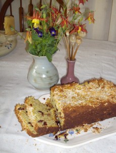 Coconut flour cranberry bread