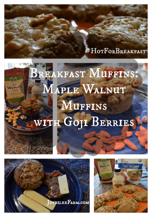 Breakfast muffin: Maple Walnut muffin with Goji Berries - Joybilee Farm