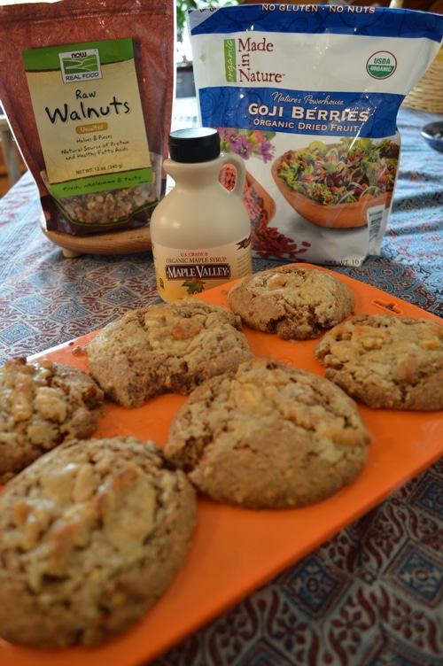 Breakfast muffin: Maple Walnut muffin with Goji Berries - Joybilee Farm