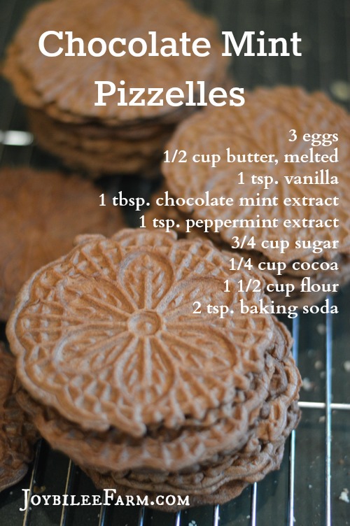 Chocolate Mint Pizzelles Recipe | Joybilee® Farm | DIY | Herbs