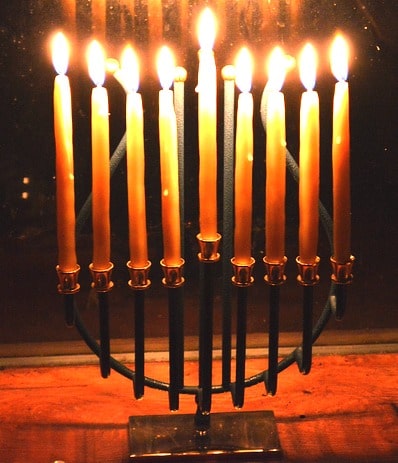 Hanukkah Menorah Wax Candles