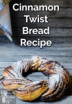 Cinnamon twist bread on an old wooden table