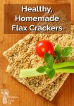 Sesame crackers stacked with a cherry tomato and celery on top