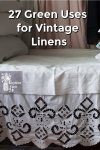 vintage linens on a bed