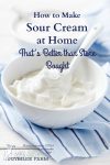 How to Make Sour Cream
