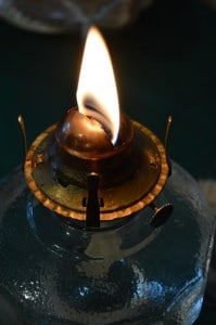 Antique oil lamp