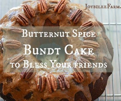 Butternut Spice Bundt Cake to Bless Your friends -- JoybileeFarm