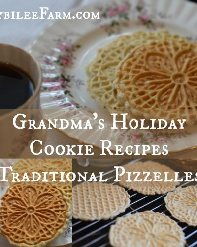 Traditional pizzelles are light, flavourful, and satisfying with a faint flavour of anise seed. The anise seed is a digestive aid. Anise is an aromatic, carminative herb. It eases cramping in the intestines, relieves gas and bloating, and reduces gut inflammation. It's just what's needed after a heavy meal. So heat up your pizzelle iron and make a batch of these traditional holiday cookies for a light finish to your holiday meals. -- Joybilee Farm