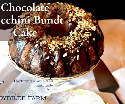 What do I do with all that zucchini? Zucchini noodles, zucchini-potato latkes, dehydrated-grated zucchini for winter soups and thicker tomato sauce, zucchini lemon bundt cake, zucchini blueberry loaf, and this family favorite chocolate zucchini cake recipe!