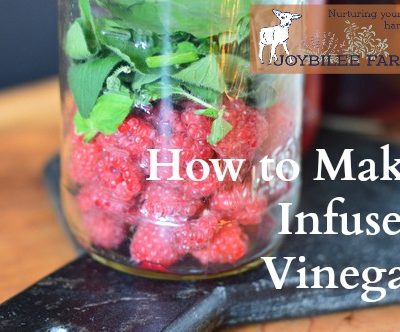 Infused vinegar is super easy to make, especially with berries and small juicy fruit like cherries or pomegranates. If you garden you probably have the small handfuls of fruit the recipe calls for, at the beginning and the end of your berry harvests.