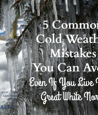 Living as we do in Canada. we've made a few cold weather mistakes. Some of these were serious mistakes. Maybe sharing these with you will help you avoid some dumb mistakes. If sharing my dumb mistakes will help you, I'm willing to risk the humiliation.