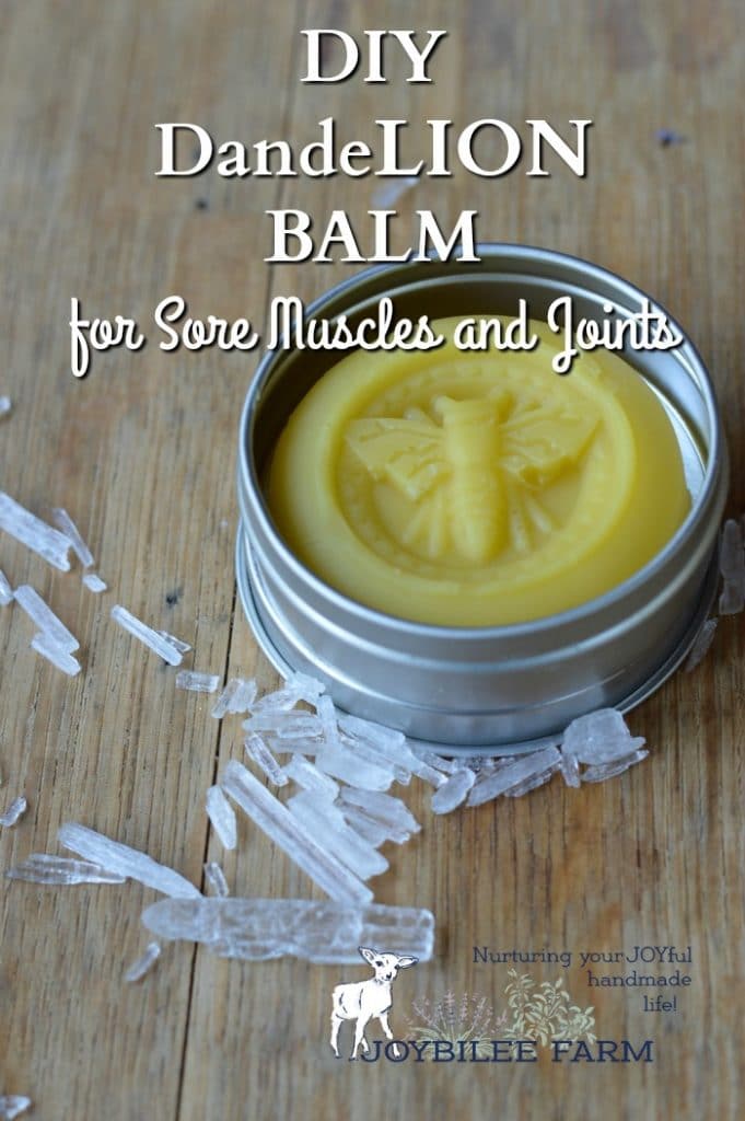 DIY DandeLion Balm for Sore Muscles and Joints Joybilee® Farm DIY