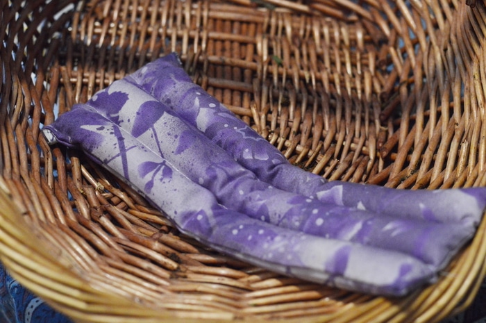 You can make this DIY lavender eye pillow for headache relief in 30 minutes or less, using study cotton fabric scraps. That's almost instant relief. Give it as a gift, keep one for yourself. It's microwavable and freezer proof for fast relief of tension headaches and some migraine headaches.