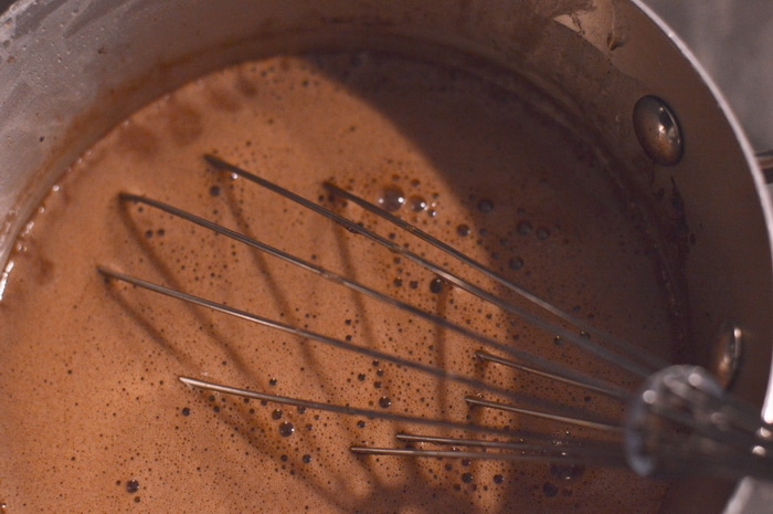 chocolate panna cotta whisk