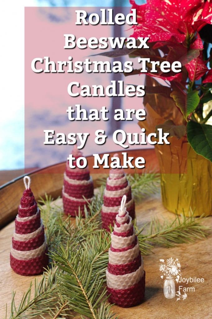 Rolled Beeswax Christmas Tree Candles That Are Easy And Quick To Make