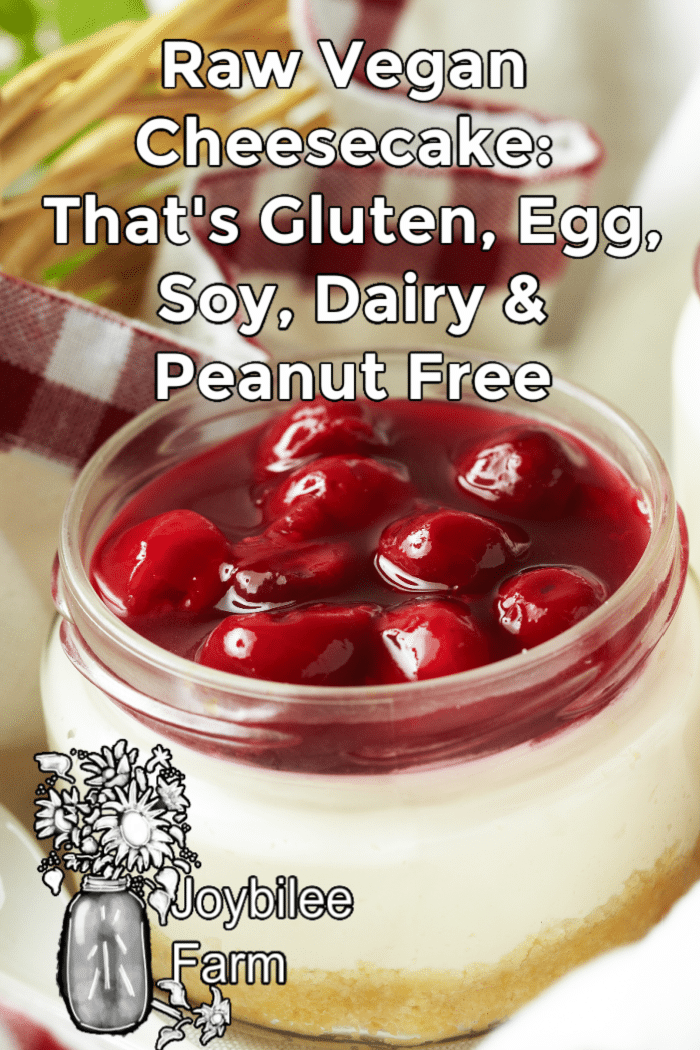 cherry cheesecake in a jar